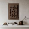 Modern 3D Wall Art - Textured Plaster Sculpture - Trendy Artwork - Coffee Beans - Geometric Relief - Gift for Coffee Lovers | Wall Sculpture in Wall Hangings by Vaiva Art Atelier