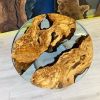 Epoxy River Olive Wood Coffee Table | Tables by Ironscustomwood. Item composed of wood and synthetic