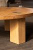 Winston Coffee Table | Round Wood and Bronze Table in Oak | Tables by Alabama Sawyer. Item made of wood