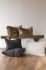 Brown Faux Fur with Grey Undertone Lumbar Pillow 12x22 | Pillows by Vantage Design