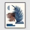 Minimal Abstract Print Botanical Collage and Geometric Shape | Prints by Capricorn Press. Item made of paper works with boho & minimalism style