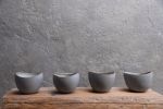 STC cup "Shell" -organic natural shape stoneware in grey | Drinkware by Laima Ceramics. Item composed of stoneware in minimalism style