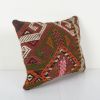 Anatolian Lumbar Jajim Kilim Rug Pillow, Handcrafted Vintage | Cushion in Pillows by Vintage Pillows Store