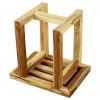 Haussmann® Teak Teak Maze Spa Stool 12 x 15.5 x 16 in H Teak | Chairs by Haussmann®