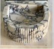 Calacatta Viola Marble Fluted Sink: Luxury Bathroom Vanity | Water Fixtures by AYMARBLEDESIGN LLC