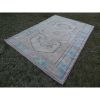 1970s Vintage Turquoise Turkish Oushak Rug - 5'8'' X 8' | Area Rug in Rugs by Vintage Pillows Store. Item made of cotton with fiber