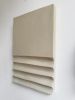 Textured Plaster Wall Art – Beige Monochrome Sculpture, Symmetric Relief | Wall Sculpture in Wall Hangings by Vaiva Art Atelier
