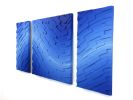 Cobalt Inversion 2 | Wall Sculpture in Wall Hangings by StainsAndGrains. Item composed of wood and metal in contemporary or industrial style