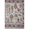 Vintage Lucent White Silk Human Pictorial Suzani Wall Decor, | Tablecloth in Linens & Bedding by Vintage Pillows Store