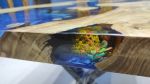 Living edge dining table, Ocean Sea epoxy resin table | Tables by LuxuryEpoxyFurniture. Item made of wood with synthetic