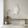 Textured White Plaster Wall Sculpture – Handmade Abstract Organic Art | Wall Hangings by Vaiva Art Atelier