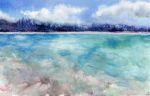 Aegean Sea | Watercolor Painting in Paintings by Brazen Edwards Artist. Item made of paper & synthetic