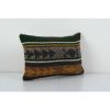 Vintage Mid Century Goat Hair Brown Kilim Pillow | Cushion in Pillows by Vintage Pillows Store. Item composed of cotton