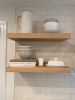 Handcrafted Solid White Oak Floating Shelves | Shelving in Storage by Good Wood Brothers. Item made of oak wood works with minimalism & contemporary style