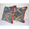 20" X 20" Set of Two Turkish Shaggy Pillow Cover | Cushion in Pillows by Vintage Pillows Store. Item composed of cotton