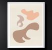 Scandinavian Abstract print in Peach and Nude Blush colors | Prints by Capricorn Press. Item made of paper works with boho & minimalism style