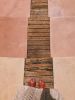 Arcosanti Stairway Wall Art | Macrame Wall Hanging in Wall Hangings by Modern Macramé by Emily Katz. Item made of cotton