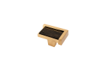 Astratto Gold Dust Rectangle Knob with Satin Brass Finish | Pull in Hardware by Windborne Studios. Item made of brass