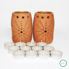Pova Tealight Holder (Pack of 2) | Candle Holder in Decorative Objects by Lit Lamps - Sustainable Mindful Lighting. Item in contemporary or coastal style