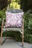 Cobra Head, Eggplant | Fabric in Linens & Bedding by Philomela Textiles & Wallpaper. Item made of linen