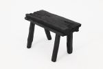 Rustic Blackened Wood stool with Raw Organic Form Indoor & Outdoor | Chairs by Logniture