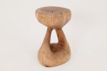 Walnut Solid Wood Sculptural Side Table, Original Contemporary Design | Tables by Logniture