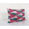 Silk Ikat Velvet Lumbar Pillow Cover - Ethnic Decorative Pin | Cushion in Pillows by Vintage Pillows Store