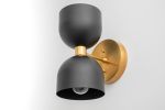 Wall Sconce - Black Deep Ball - Model No. 5116 | Sconces by Peared Creation. Item made of brass