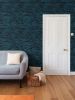 Water - Black on Blue - Large Wallpaper Print | Wall Treatments by Sean Martorana. Item composed of paper