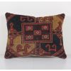 Traditional Turkish Rug Pillow Cover, Dark Brown Ethnic Vint | Cushion in Pillows by Vintage Pillows Store