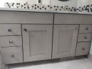 Pebbles Black Speckle Square Knob | Hardware by Windborne Studios. Item made of glass