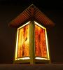 Japanese Lamp/Lantern in Red Oak - “Kashi Jinja” | Table Lamp in Lamps by Studio Straylight. Item composed of oak wood and paper in japandi or asian style