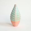 Medium Bottle in Strawberry Pistachio | Vase in Vases & Vessels by by Alejandra Design. Item made of ceramic