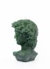 Green David Greek Head Candle - Roman Bust Figure | Ornament in Decorative Objects by Agora Home. Item composed of synthetic compatible with minimalism and contemporary style