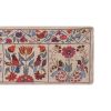 Handmade Bird Pictorial Silk Suzani Table Runner, Tribal Suz | Tablecloth in Linens & Bedding by Vintage Pillows Store