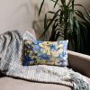 Iris Lake – Floral Art Pillow | Work by Eman's Gallery