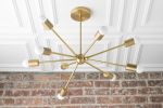 Sputnik Lamp - Modern Ceiling Lamp - Model No. 7788 | Chandeliers by Peared Creation. Item composed of brass