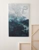 Untitled Blues (30” x 48”) | Oil And Acrylic Painting in Paintings by Emily Tingey. Item composed of canvas & synthetic