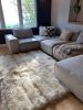 Ivory Plush Sheepskin Bed Cover / Rug | Area Rug in Rugs by East Perry. Item composed of wool