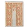 Vintage Neutral Tan Central Asian Suzani Textile, Embroidere | Tablecloth in Linens & Bedding by Vintage Pillows Store