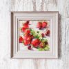 Fruit art painting original oil, Strawberry Cherry painting | Oil And Acrylic Painting in Paintings by Natart. Item composed of canvas & synthetic compatible with contemporary style