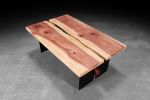 Redwood Canyon Outdoor Coffee Table | Tables by Urban Lumber Co.. Item composed of wood and steel