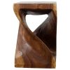Haussmann® Wood Twist End Table 15 x 15 x 23 inch | Tables by Haussmann®