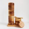 Duo pepper mill and salt hand - cherry(birch)/oak/ash - 9'' | Vessels & Containers by Slice of wood / Tranche de bois