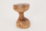 Walnut Solid Wood Sculptural Side Table, Original Contemporary Design | Tables by Logniture