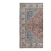Vintage Unusual Faded Turkish Oushak Rug - Dining Room | Area Rug in Rugs by Vintage Pillows Store. Item composed of cotton and fiber