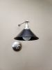 Swinging Adjustable Wall Light - Industrial Brushed Nickel | Sconces by Retro Steam Works. Item made of metal works with mid century modern & industrial style