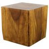 Haussmann® Wood Cube Table 18 in SQ x 18 in High Hollow | Coffee Table in Tables by Haussmann®
