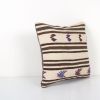 Primitive Design Kilim Pillow Case, Square White Hemp Cushio | Cushion in Pillows by Vintage Pillows Store