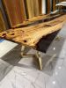 Olive Epoxy Dining Table - Handmade Wooden Table | Tables by Tinella Collection. Item made of walnut works with contemporary & country & farmhouse style